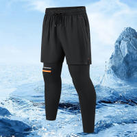 Pantalones Deportivos De Secado Rápido Doble Falso Para Hombre Y Mujer Talla S-9XL Transpirables Y Ajustados Para Running Y Baloncesto - details 0