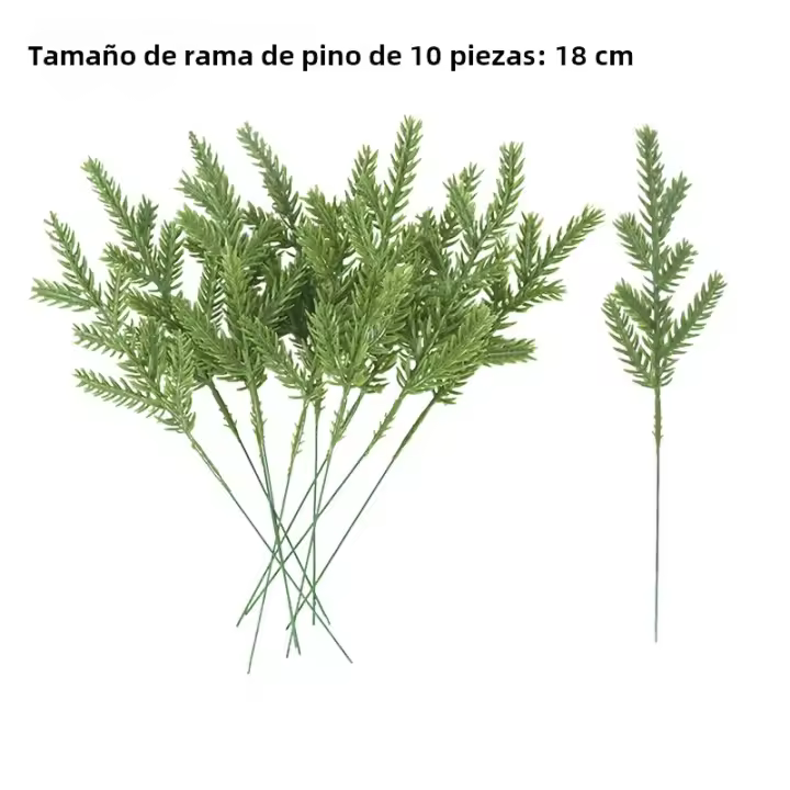 10Pcs Ramas De Pino Navideñas Artificiales Verdes Con Nieve Para Decoración De Navidad Árboles De Navidad Correas De Navidad Regalos De Año Nuevo Plantas Falsas Para Bodas Y Hogar - 1