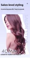 Rizador De Pelo Profesional 40mm De Cerámica Con Volteo Grande Onda Eléctrico Herramienta De Estilizado Para Cabello Seco Dual Voltage 120-240V - details 5