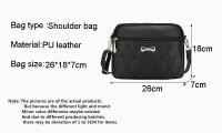 Nueva Llegada Bolso De Hombro Sencillo Para Mujer Bordado Corazón Bolso Cruzado De Cuero Negro Bandolera Pequeña Estilo Fashion - details 0