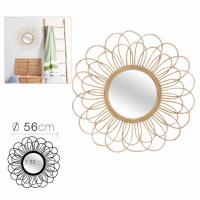 Espejo de Pared Decorativo Redondo Fornord Ratán Natural Diam 56 Cm - details 1