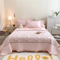 Cubierta De Edredón De Verano Con Bordado De Flores Y Volantes Estilo Princesa Coreana 1/3Pc Fundas Para Edredón Microfibra Seda 400TC Sin Alérgenos Para Adultos - details 19