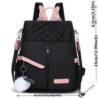 Mochila informal de de de tela Oxford, bolso bolso escolar viaje antirrobo, hombro bidireccional mul - details 22