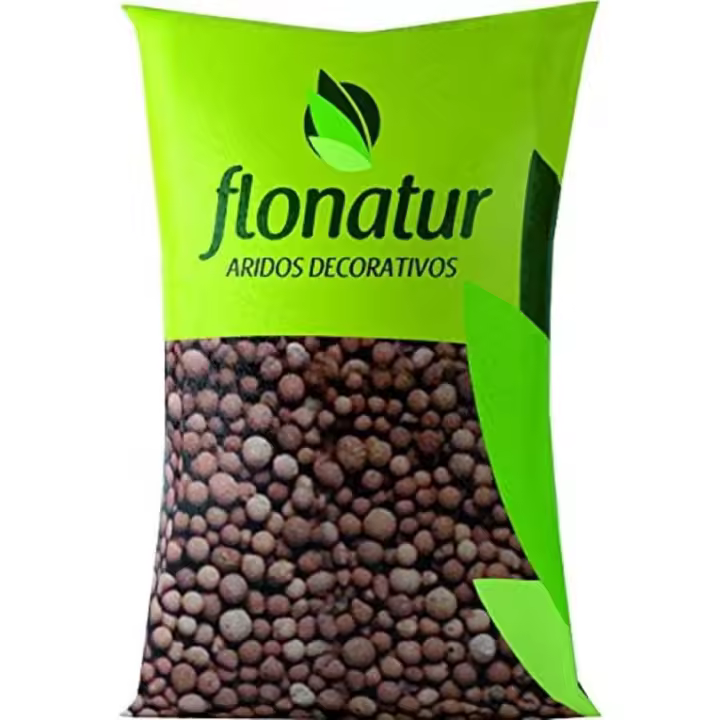 Flonatur, Arlita Saco de 20 Litros para Drenaje de Macetas y Jardines, Arcilla Expandida para Plantas en Forma de Bolas, Mantiene la Tierra Húmeda, Ideal para el Drenaje de Suelo - 1