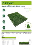 Flonatur. Césped Artificial Grecia 20 mm. Para Exterior e Interior, Niños y Perros. Decora suelos, terraza, vallas de jardín, cercas de piscinas. Varias medidas de rollos. - details 0