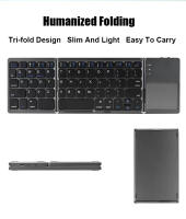 Teclado Inalámbrico Plegable Con Touchpad Bluetooth Para Windows Android IOS Teléfono Mini Teclado Multifuncional Con Botón Estándar De 63 Teclas Para Laptop Y Tablet - details 1