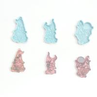 Molde De Epoxy Resina Para Elfos De Jardín Navideños Muñecos Sin Cara Para Colgantes Y Llaveros Herramienta De Artesanía DIY Color Azul - details 8