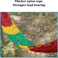 Hamaca de exterior, hamaca de red de cuerda, transpirable, 1,3 m de ancho y 2,2 m de largo, con cable, gancho y bolsa de almacenamiento con hebilla de seguridad. - details 1