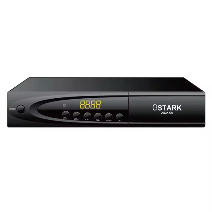 Ostark AS2X CA, Receptor Satélite digital, Con 10 BITS, DVB-S2/S2X, Puerto scart, RJ45, Ethernet, Dolby, Usb wifi incluido, Dc 12v, Lector de tarjetas CONAX - 1