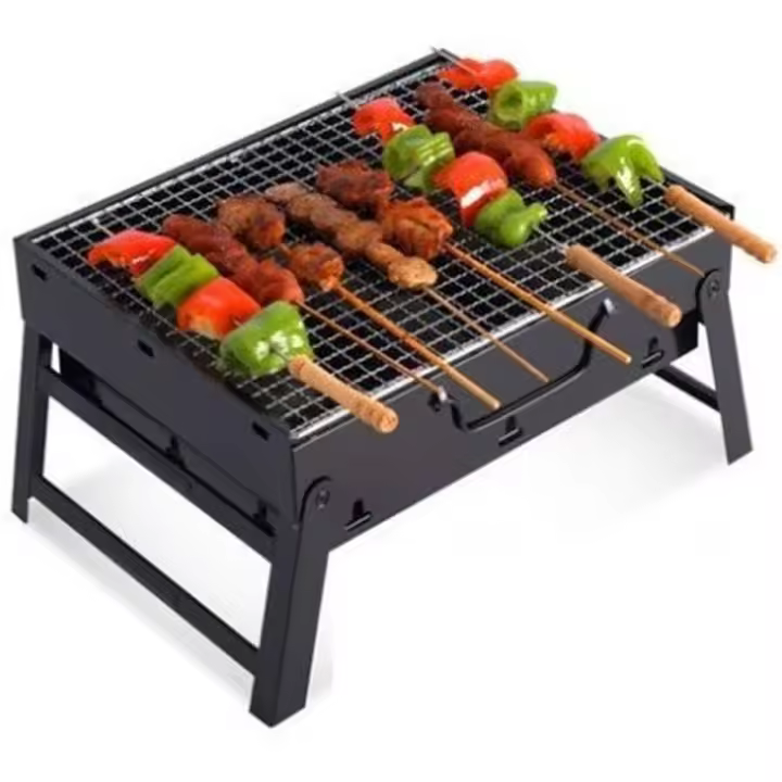 UD - Parrilla Portátil de Carbón para Asados   42x28x22cm| Barbacoa Compacta de Acero | Ideal para Camping, Picnic y Jardín - 1