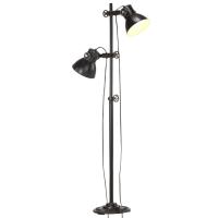 vidaXL Lámpara de Pie 2 Pantalla Hierro Fundido E27 Suelo Iluminación Color Multicolor,  Negro,  Blanco y mas - details 0