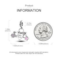 Encantos De Pareja De Niño Y Niña Platinados Con Circonia Para Pulsera O Collar Joyería Para Mujer Pendiente Clásico De Moda Vintage Romántico - details 78
