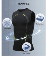 Top De Compresión Para Hombre Camiseta Sin Mangas Para Correr En La Gimnasio Ropa Deportiva Secado Rápido Fitness Vestido De Musculación Para Ejercicio - details 3