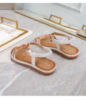 Zapatos de playa con diamantes de imitación 2025, cabeza redonda, tacón plano de alta gama, estilo hueco, cómodos zapatos de mujer para pleno verano - details 33
