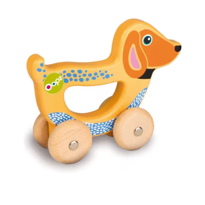 Juguete infantil de madera perrito 16x5,4x12,6 cm - 1