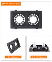 Soporte De Techo Recipiente Negro Cuadrado Ajustable Con Enchufe GU10 O Base MR16 Para Lámparas LED Y Halógenas Instalación Integrada - details 9