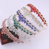 Diadema De Boda Con Diamantes Y Lágrimas De Cristal Accesorio Para Cabello Elegante Corona De Hojas Para Fiestas Y Aniversarios - details 1