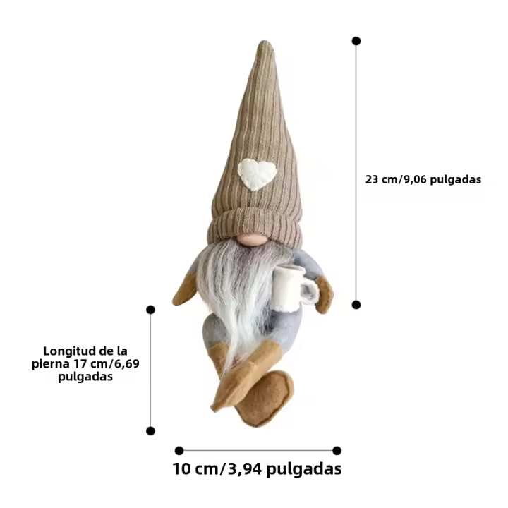 Muñeco De Tela Gnome De Café Sin Caras Decoración De Halloween Para Feria De Granja Regalo De Casa Para Navidad Estilo Pastoral - 1