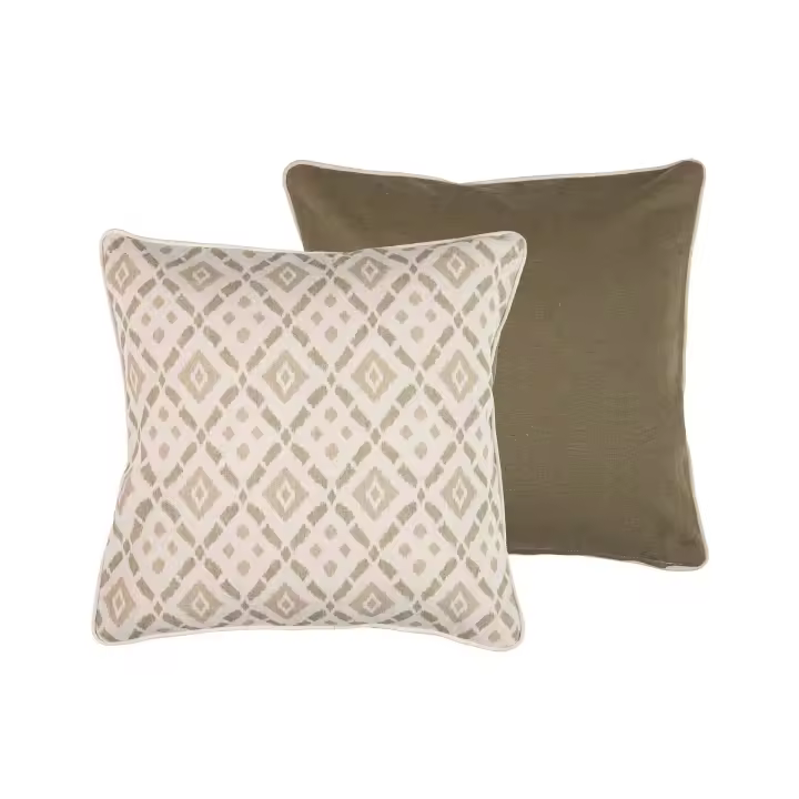 Cojin Lino Rombos Verdes 45x13x45 Cm - 1