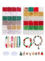 Kit De Creación De Pulseras De Navidad Con Cuentas De Oro Y Arcilla Joyería De Charms Fabricante De Pulseras Con Letras - details 0
