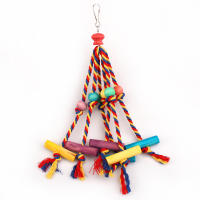 Juguete De Madera Para Aves Accesorios Aleatorios Colores Juguete De Masticar Resistente a La Caja Para Papagayos Pequeños Y Grandes Juguete De Entrenamiento - details 0
