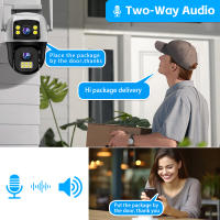 Cámara De Seguridad IP 8MP 4G Con Tarjeta SIM Doble Lente Doble Pantalla Wireless WiFi Vigilancia Exterior Detecta Humanos Protección PTZ Cámara IP - details 8
