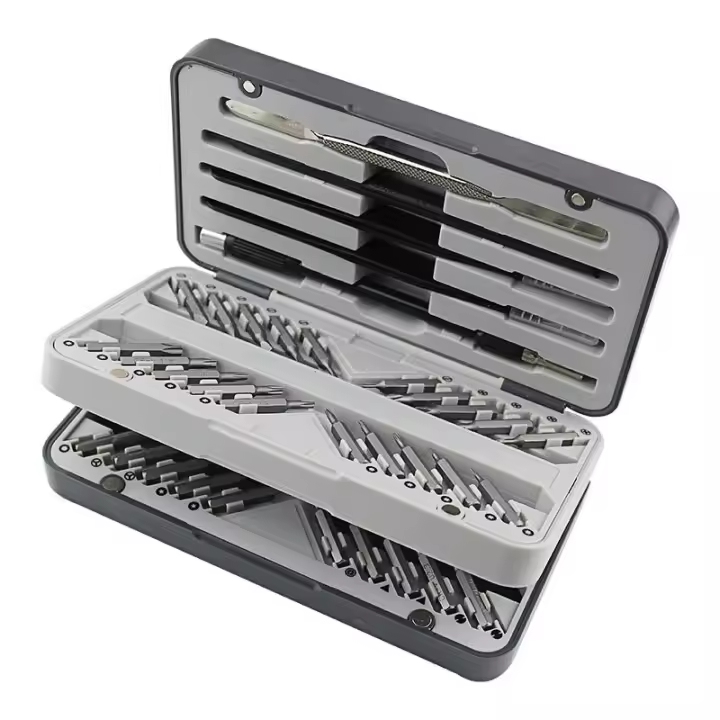 Juego de destornilladores magnéticos de 66 piezas, puntas de precisión, mango de aleación de aluminio - 1