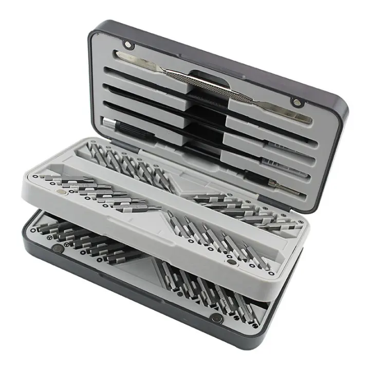 Juego de destornilladores magnéticos de 66 piezas, puntas de precisión, mango de aleación de aluminio - 1