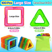 Bloques De Construcción Magnéticos STEM Grandes 30/100pcs Juguetes Educativos Para Aprendizaje DIY Regalo De Cumpleaños Navidad Y Año Nuevo Para Niños De 4-6 Años - details 7