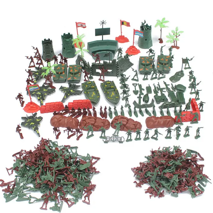 Juego De Armas Para Soldados 290PCS Juguetes Para Niños Decoración De Mesa De Playa Y Escenario Militar Miniaturas De Fábrica China - 1