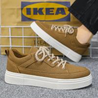 Zapatos De Patinaje Para Hombre Bajo Corte De Lona Zapatillas De Lona Planas Zapatillas De Skate Moda Plataforma Zapatillas De Encaje Para Hombre - details 3
