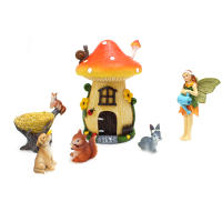 Set Creativo De Casa De Hadas Miniatura Para Macetas Jardín De Hadas Resina Pequeña Casa De Hongo Dollyhouse Cartoon - details 2