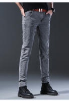 Pantalones De Mezclilla Ajustados Para Hombre Estilo Coreano Moda De Otoño Cierre Con Cremallera Y Botones De Moda Versátil Para Jóvenes - details 6