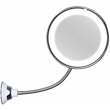 Espejo de Cosmético LED con Cuello Flexible, 17 cm, Aumento 10x, Luz Diurna - 1
