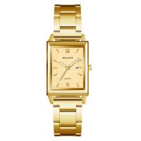 Reloj De Lujo Para Hombre De Marca Top Fashion Cuadrado Oro Plata Cuarzo Correa De Acero Inoxidable Estilo Élégante Y Casual Resistente Al Agua - details 11