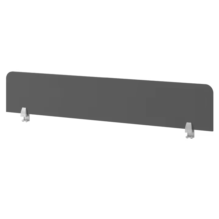 Separador de Escritorio Venture 150cm en Melamina Color Gris, Incluye 2 Abrazaderas, Diseño Funcional - 1