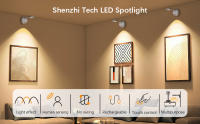 Proyector De Luz LED Sin Cable Con Sensor De Movimiento Luz De Pintura Recargable Rotación Sin Fin De 360° Adhesivo Para Decoración Del Hogar - details 1