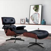 TY302 Classic Recliner Deep Acid Branch Armchair With Black Cowhide Black Big Head Foot Swivel Deck Chair Furniture - details 13