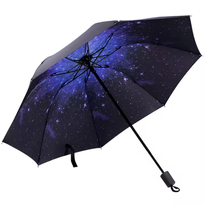 Mini Paraguas del Sol,Paraguas plegable, Paraguas plegable Antiviento para hombre y Mujer Apertura y Cierres, Paraguas plegable y compacto Resistencia UV & Impermeable3 - 1
