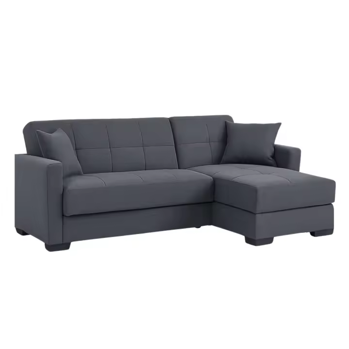 Sofá Cama Chaise Longue Layn Salón con Arcón Color Gris 204x80x117 cm - 1