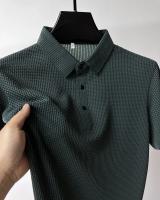 Camisa Polo Para Hombre Verano Manga Corta Seda Helada Fresca Y Transpirable Antisudoración Estilo Casual Negocios - details 14