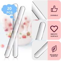20Pcs Bastones De Helado Reutilizables Claros Para Manualidades DIY En Verano Rosa Oro Hechos De Acrílico Para Hogar - details 11