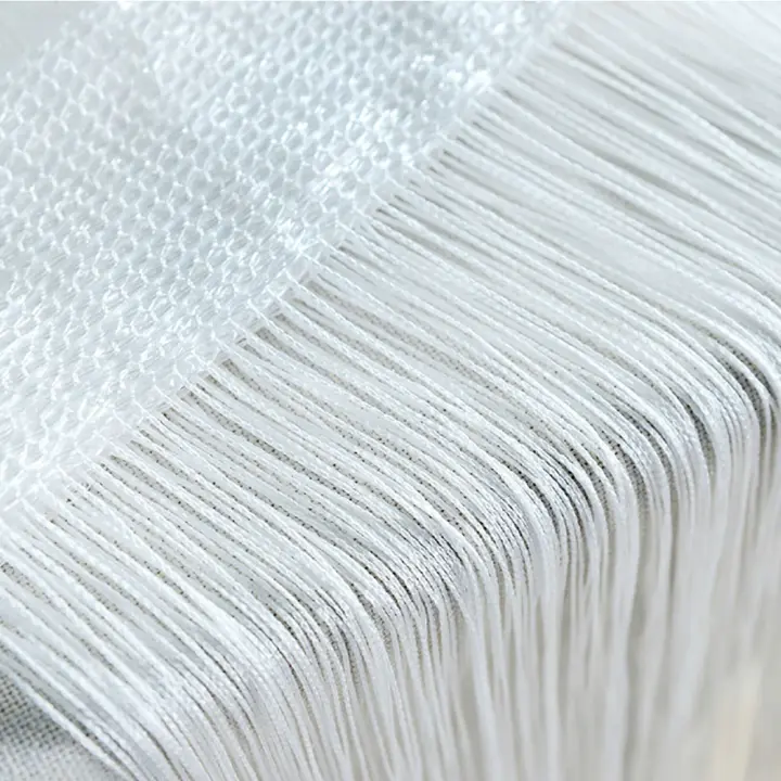 Cortina De Hilo 50cm X 200cm Para Separar Espacios En Sala De Estar Puerta Pared Ventana Con Tassel Moderno Para Hogar Hotel Café Oficina - 1