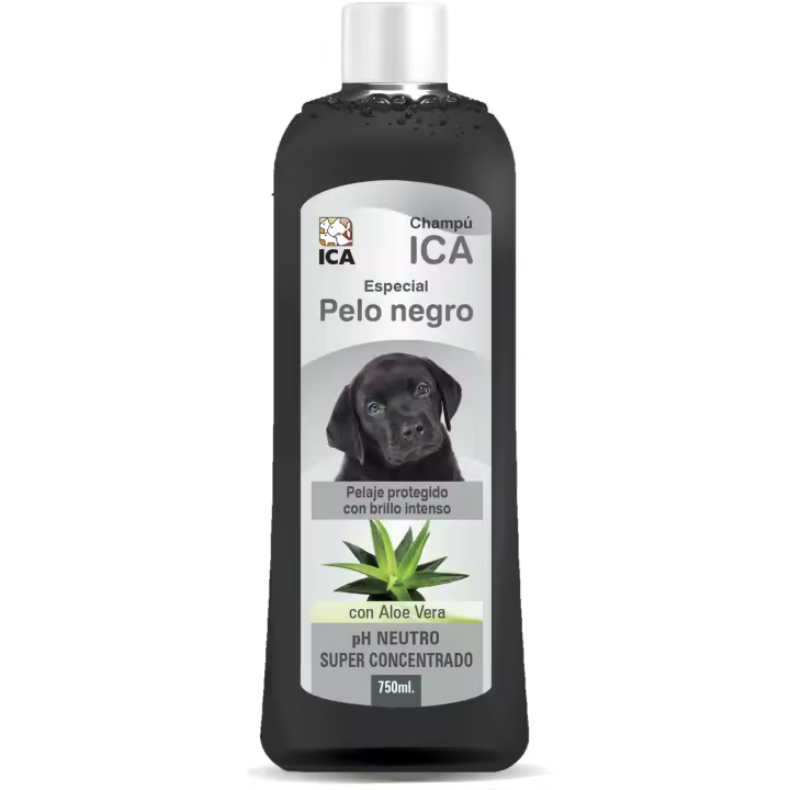 Champú especial pelo negro con Aloe Vera para perros - ICA 750ml  Perros - 1