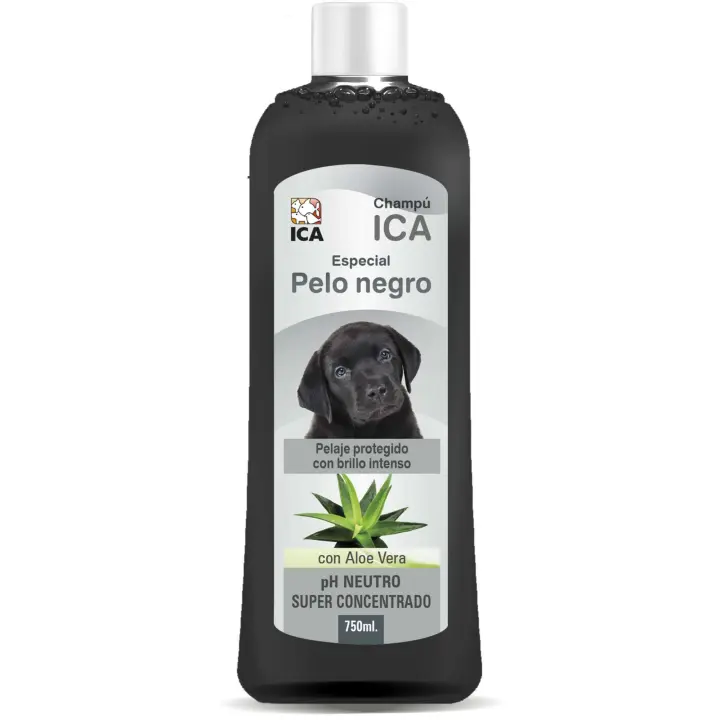 Champú especial pelo negro con Aloe Vera para perros - ICA 750ml  Perros - 1