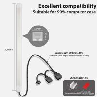 Barra De Luz Decorativa Para Estuche De Computadora DC5V3Pin ARGB 30cm Aura Sync 4-lados Luz Colorida Para DIY Gaming Ambiental - details 1