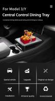 Tablero De Comedor Para Tesla Model 3 Y Soporte De Comida Y Bebida Para Consola Central Accesorio De Coche ABS+Silicona 2021-2023 - details 0