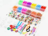 Set De 1800 Piezas De Banda Elástica De Goma Colorida Para Niñas Herramienta De Tejido Para Pulseras Kit De Juguete Educativo Para Niños De 7 a 10 Años - details 5