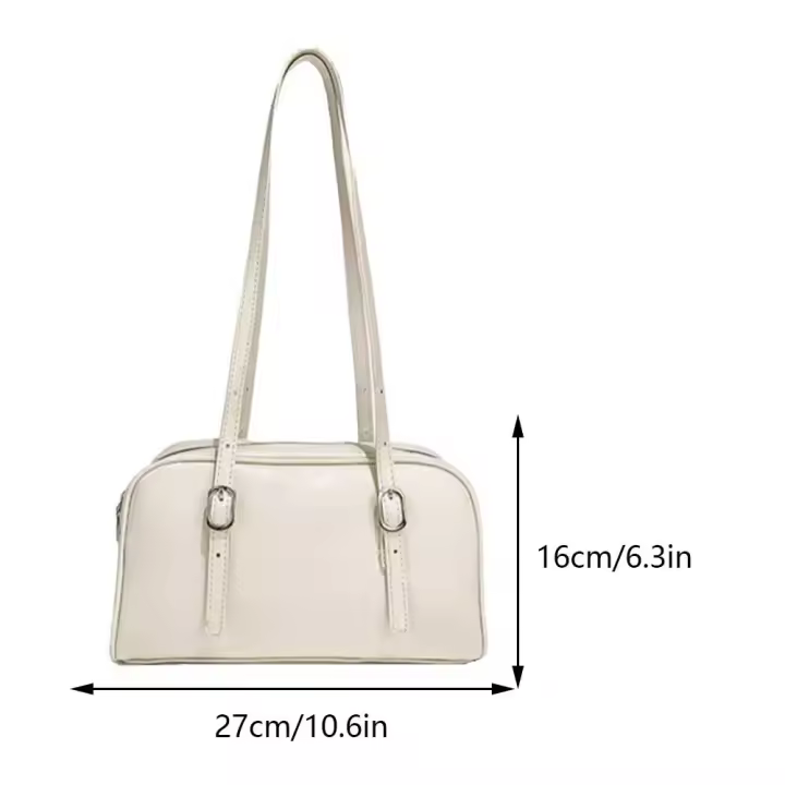Bolso De Hombro Para Mujer Vintage Gran Capacidad Textura De Moda Bolso De Viaje Corto Chic Bolso Hobo Diseñador Bolso Solidario De Brazo - 1