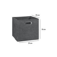Caja de almacenamiento de tela - Cesta organizadora plegable - Gris  - 5 FIVE - Varios Tamaños - details 3